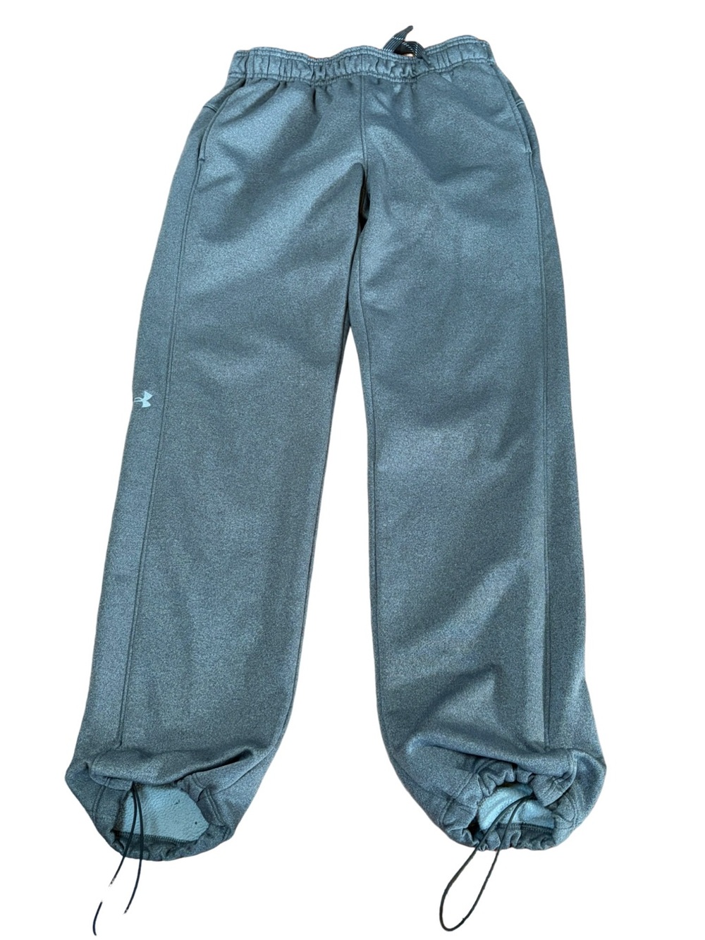 Under Armour ColdGear Fleece Lined Sweatpants Small Gray Adjustable Hem Joggers